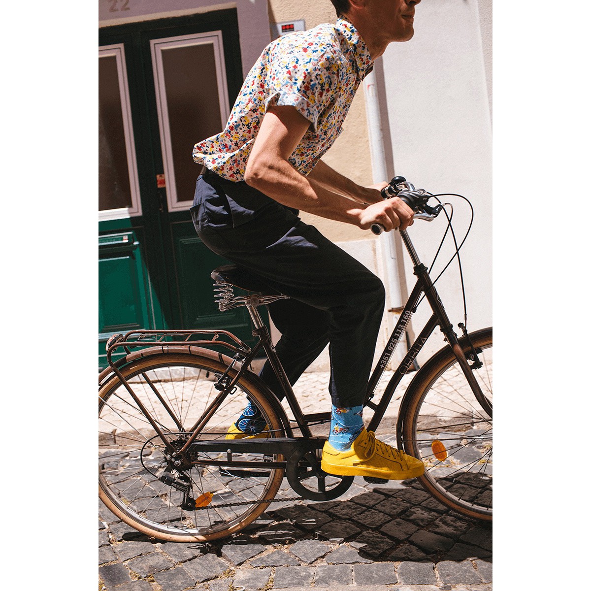 veselé ponožky BICYCLES bicykle cyklisti kolesá 43-46 farebné megamix.sk
