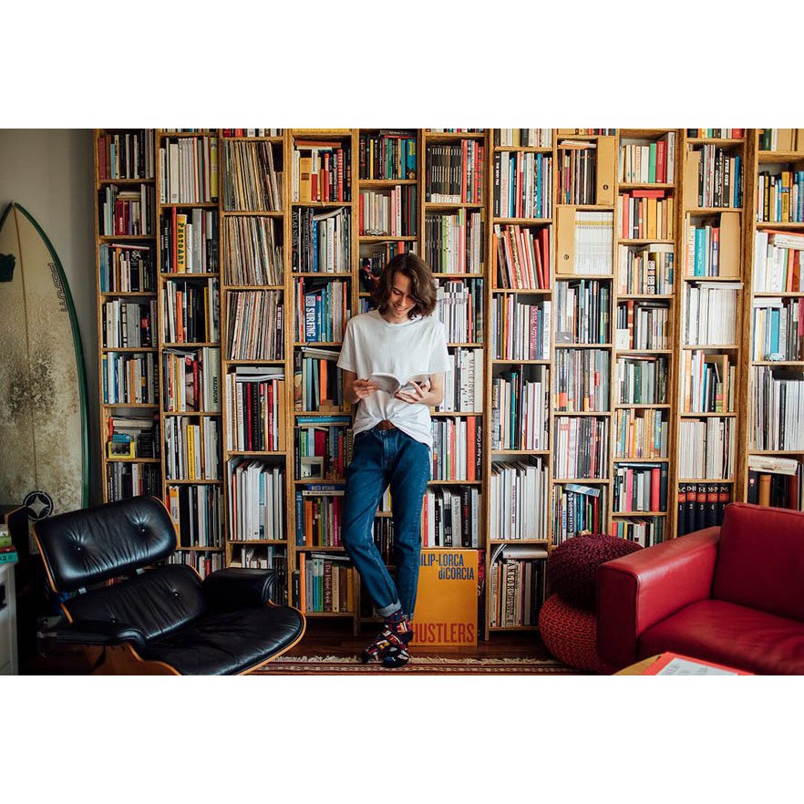 veselé ponožky BOOK STORY knižnica knihy budík 35-38 farebné megamix.sk